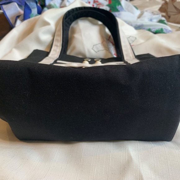 Dot Black/Cream Canvas Golf Tote Bag - Picture 4 of 7